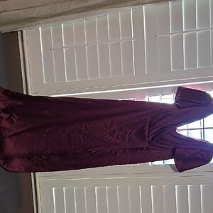 Elegant Burgundy Gown - Bridesmaid Dress